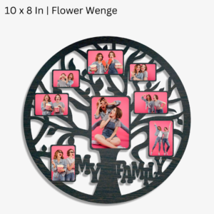My Family Round Tree Shape 8 Photo Frame