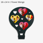 4 Heart Shape Bulb Photo Frame