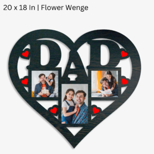 Heart Dad 3 Photo Frame