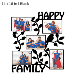 Happy Family Square 5 Photo Frame