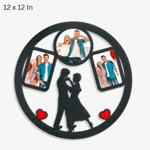 2 Square 1 Round Couple Photo Frame