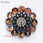 12 Photos MDF Wall Hanging Clock