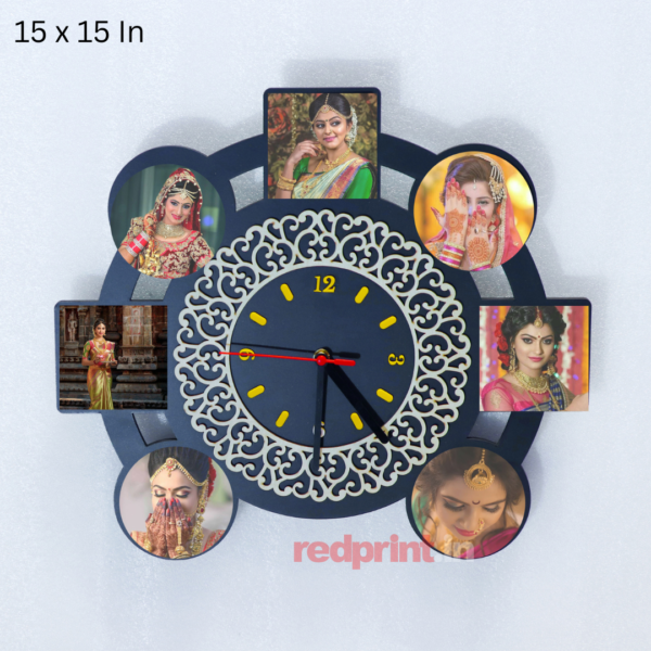7 Photos MDF Wall Hanging Clock