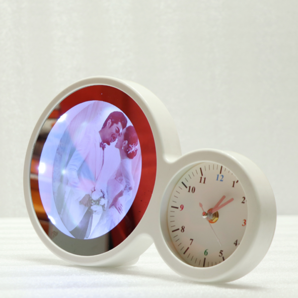 Round LED Magic Mirror With Clock