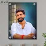 Digital Oil Acrylic Glass Painting Frame