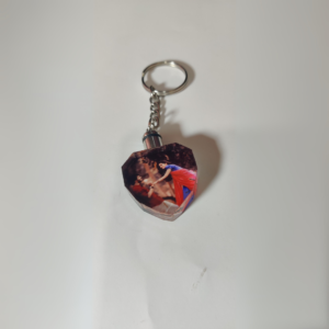 Multi Color LED Acrylic Crystal Keychain
