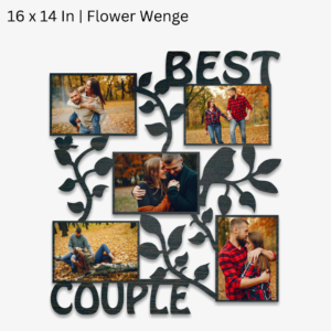 Slider Shape Best Couple Photo Frame