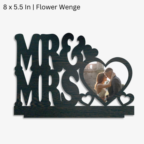 Mr & Mrs Heart Shape Photo Frame
