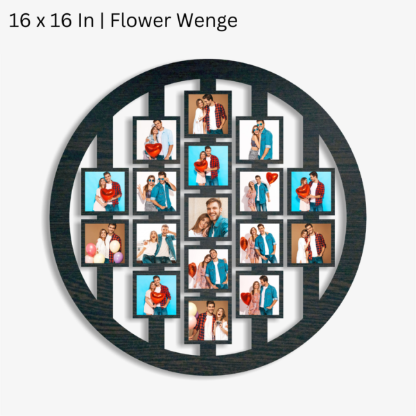 17 Photos Round Photo Frame